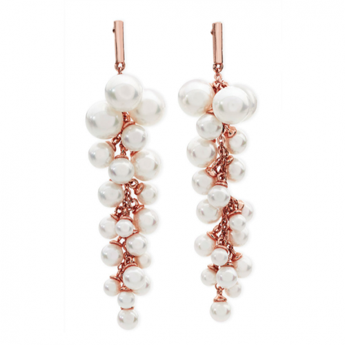 Tipperary Crystal Rose Gold Pearl grape Earrings